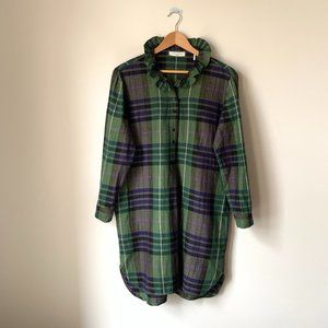 Sandro Paris linen plaid dress Size 3 / US 8
